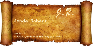 Janda Róbert névjegykártya